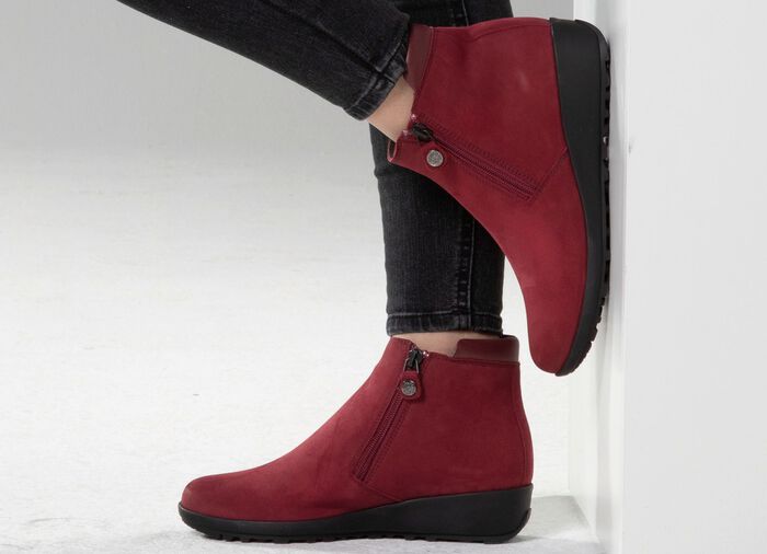 ELENA EDEN enkellaarzen met nappaleren bekleding 