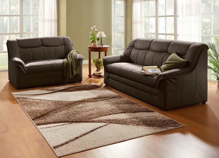 Gestoffeerd meubilair met bekleding van echt leer 