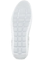 Gemini, comfortabele damespantoffels, breedte G, met uitneembaar voetbed WIT