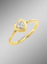 Prachtige damesring in hartvorm 