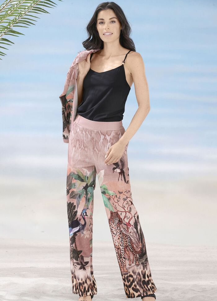 Laurina-broek met briljant kleurenprintontwerp 