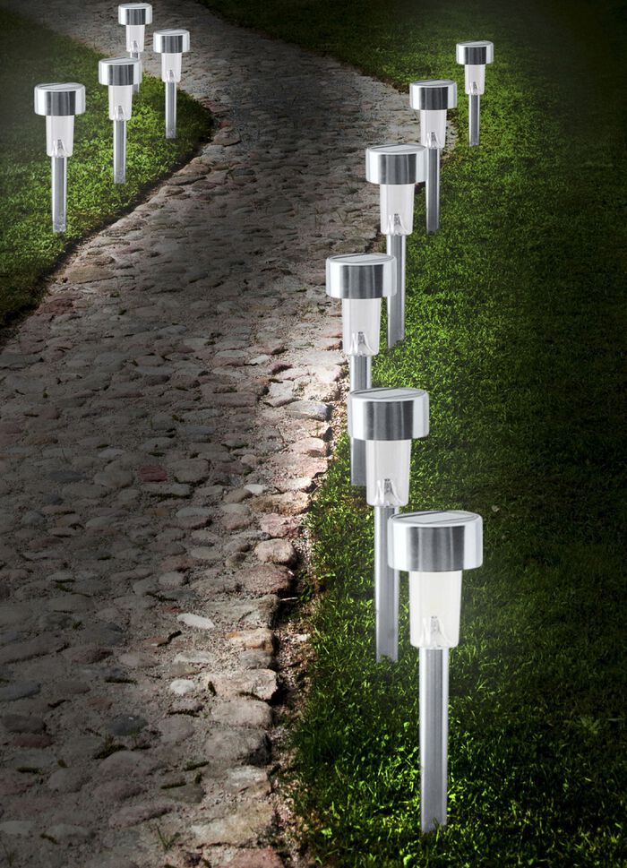 Insteekverlichting op zonne-energie, set van 10 