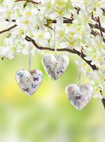 Metalen harthangers set van 3 