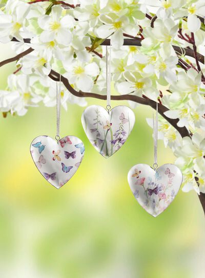 Metalen harthangers set van 3 