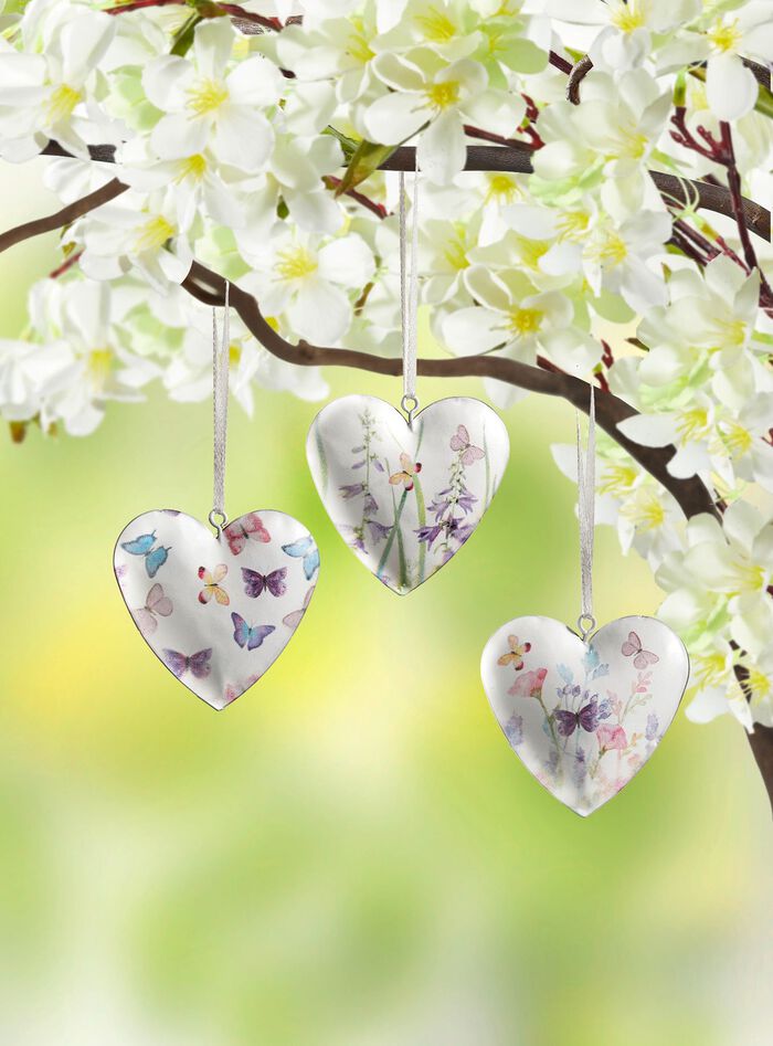 Metalen harthangers set van 3 