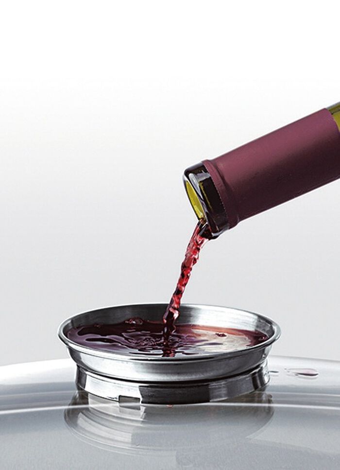 XXL pannenset, 10-delig, met keramische antiaanbaklaag ROOD