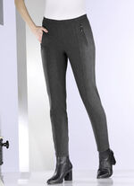 Broek met zakken met ritssluiting ANTRACIET GEMÊLEERD