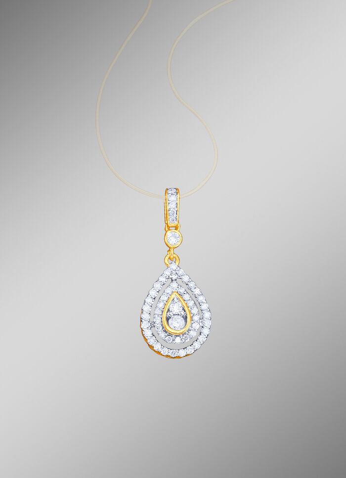 Massieve hanger met diamanten 