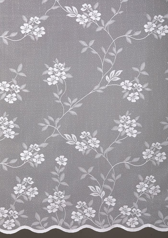 Betoverende lange jaloezie met universele rail WIT