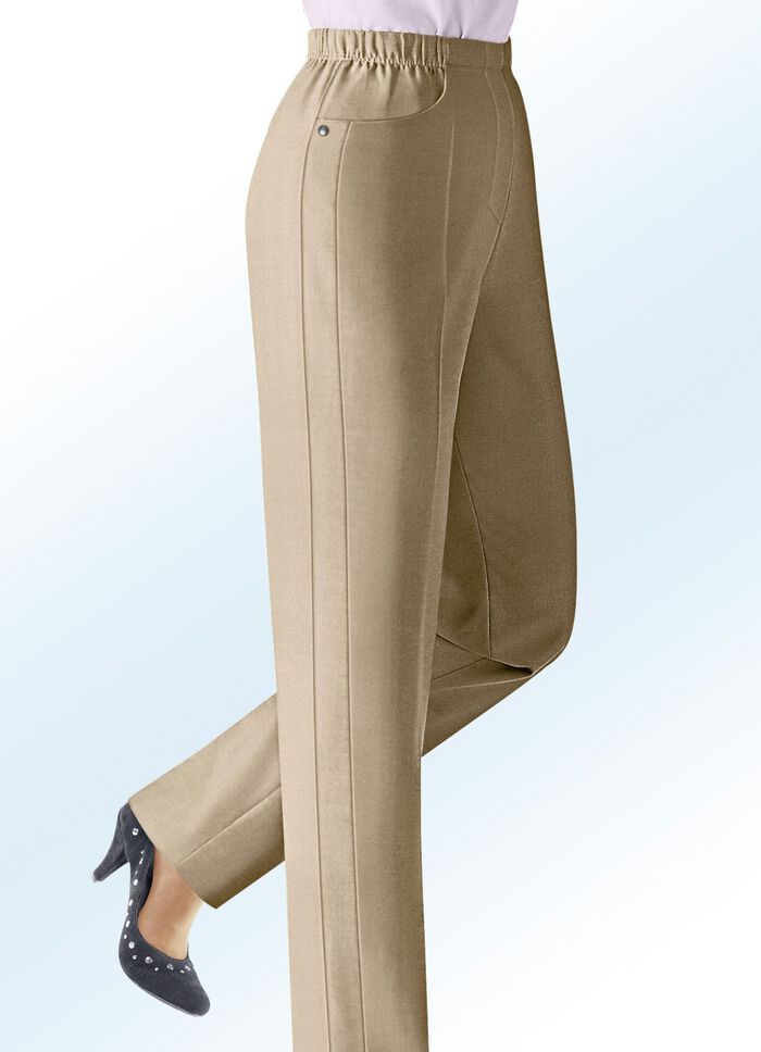 Slip-on broek BEIGE