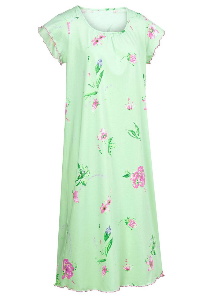 Set van twee nachthemden, korte mouwen met ronde hals 