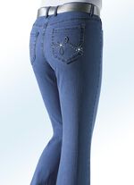 Jeans versierd met fonkelende strasssteentjes JEANSBLAUW
