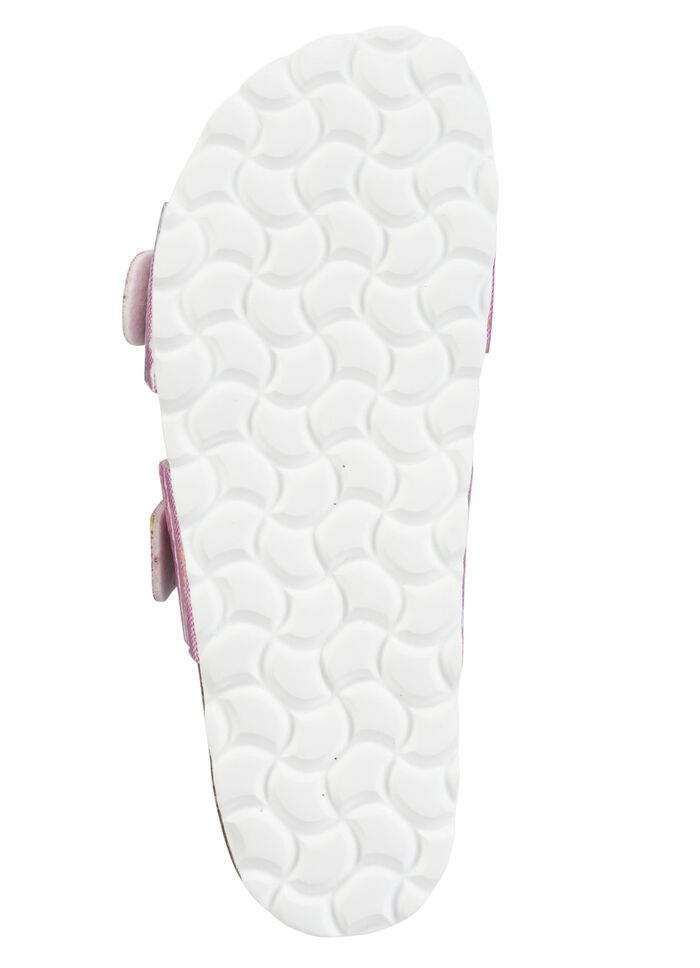 ELENA EDEN muiltjes gemaakt van synthetisch materiaal met een interessant patroon ROZE-KLEURRIJK