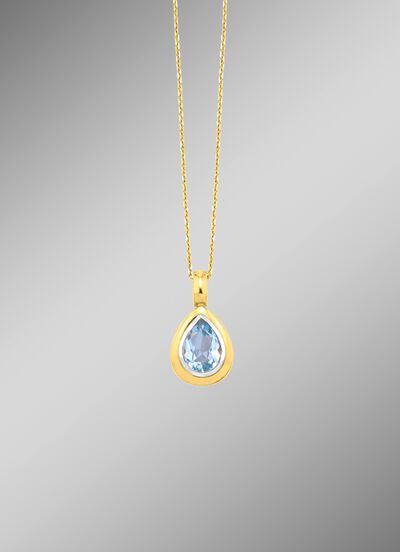 Prachtige druppelvormige hanger met ankerketting 