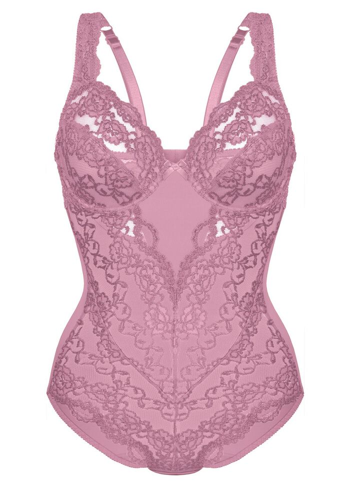 Sassa body met elastisch kant OUDROZE