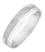 Schitterende trouwring in witgoud 