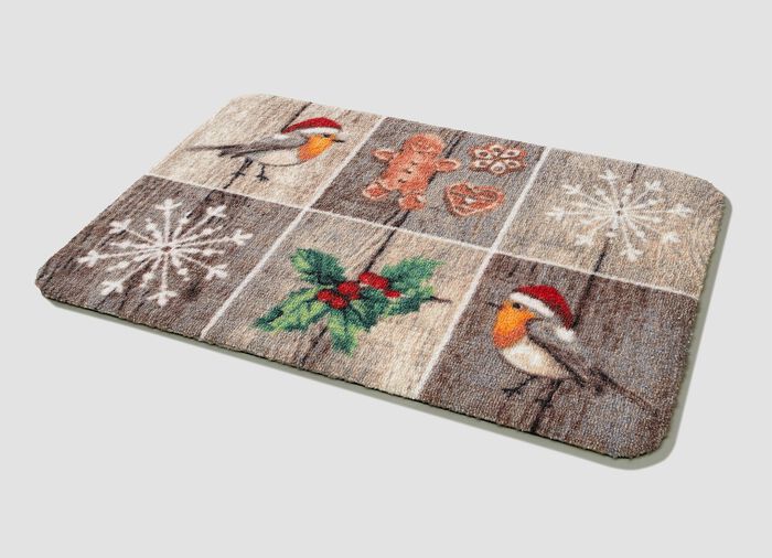 Patchwork-deurmat met antislip latex achterkant 