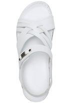 Andrea Conti sandaal met metalen sieraden WIT