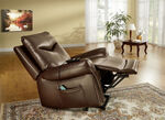 Comfortabele fauteuil gemaakt van kunstleer COGNAC