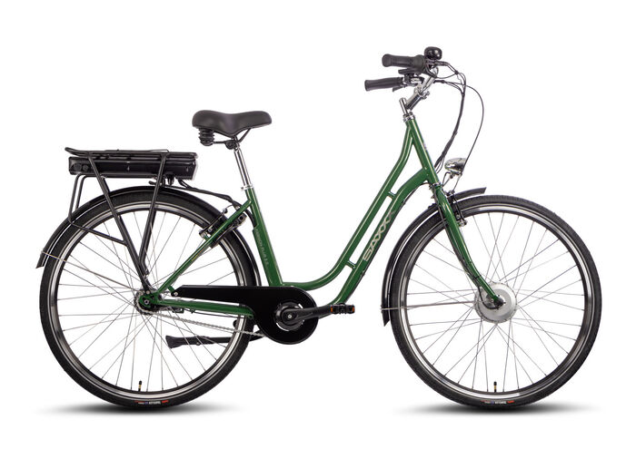 Tijdloze, elegante stads-e-bike met comfortabele eigenschappen 