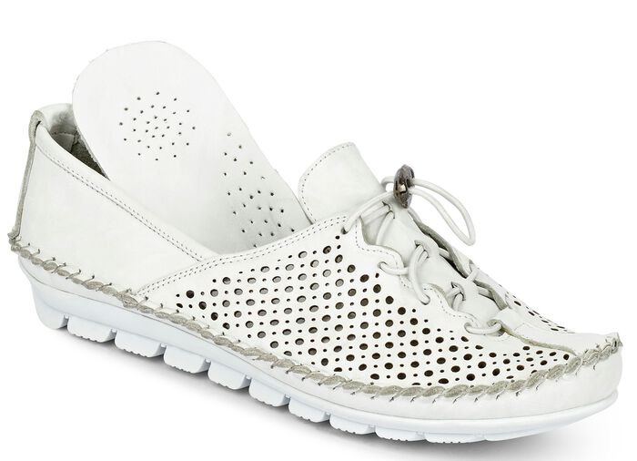 Gemini, comfortabele damespantoffels, breedte G, met uitneembaar voetbed WIT