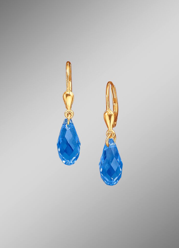 Oorbellen met druppelvormige Swarovski-kristallen 