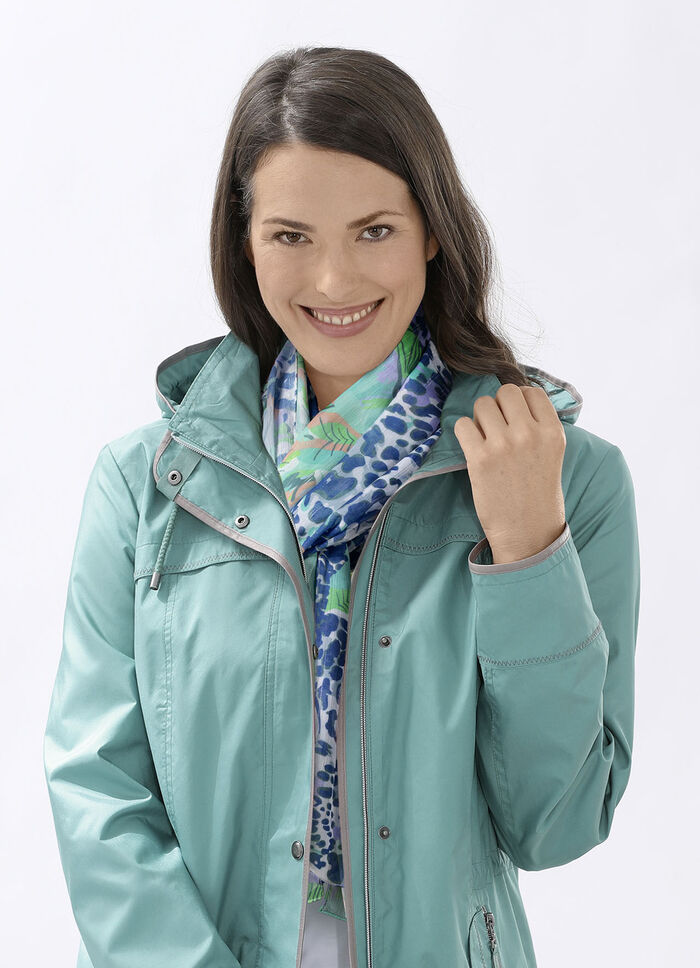 Sjaal met fantasie- en roofdierbontdessin 