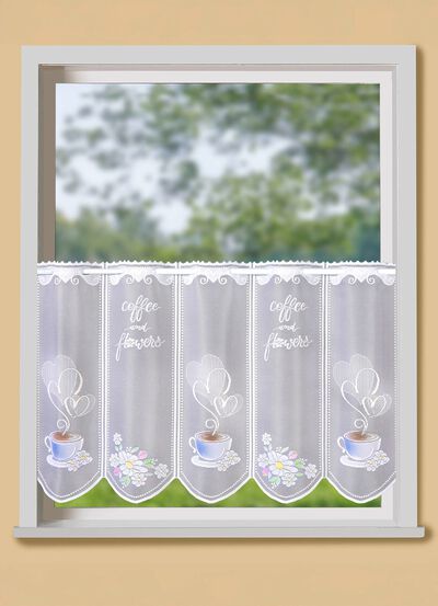 Handgekleurde korte blind met roedezak 