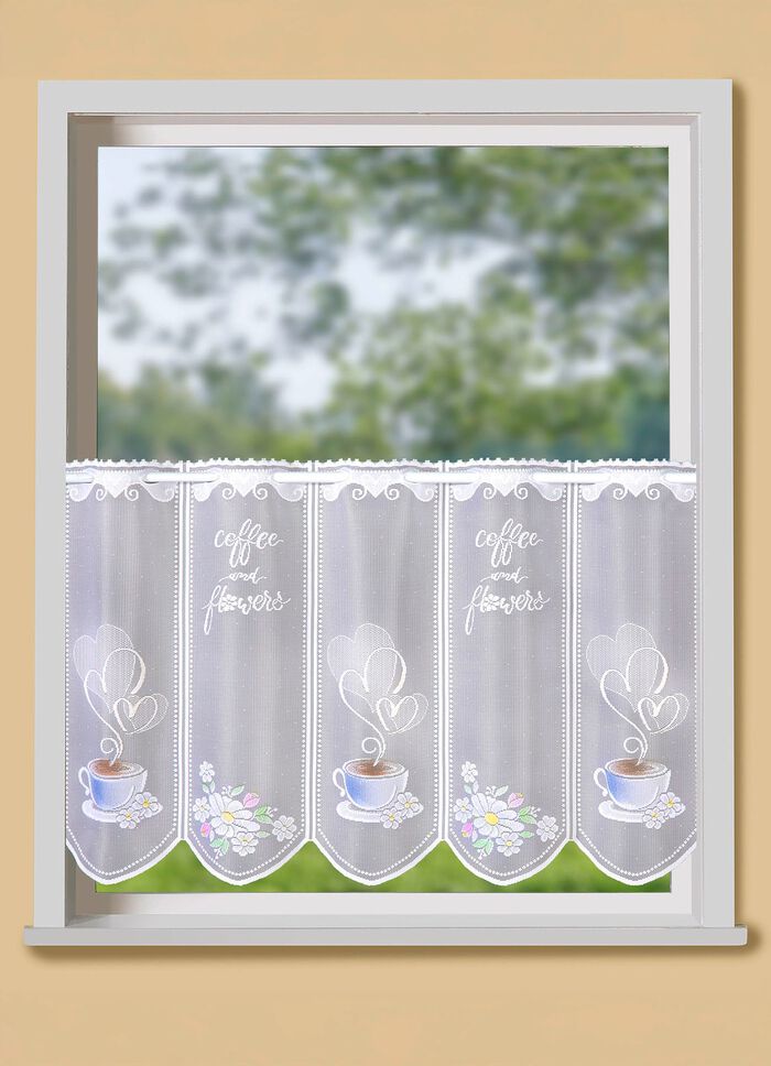 Handgekleurde korte blind met roedezak 