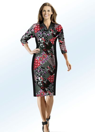 KLAUS MODELLE jurk met polokraag 