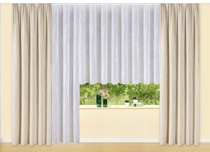 Bloemengordijn met loden stripsluiting 