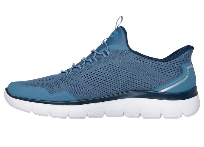 SKECHERS, sportieve herensneakers, met voorgevormde instaphak BLAU
