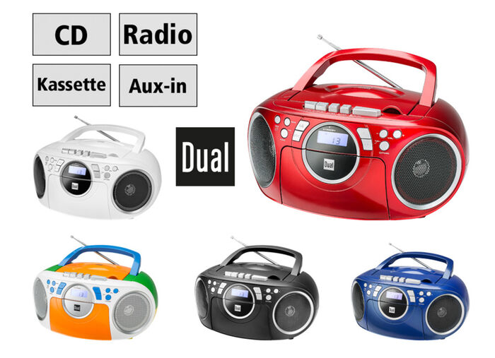 Dubbele P70 CD/radio/cassettespeler BLAUW