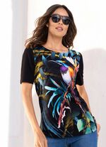 Shirt met strassversiering 