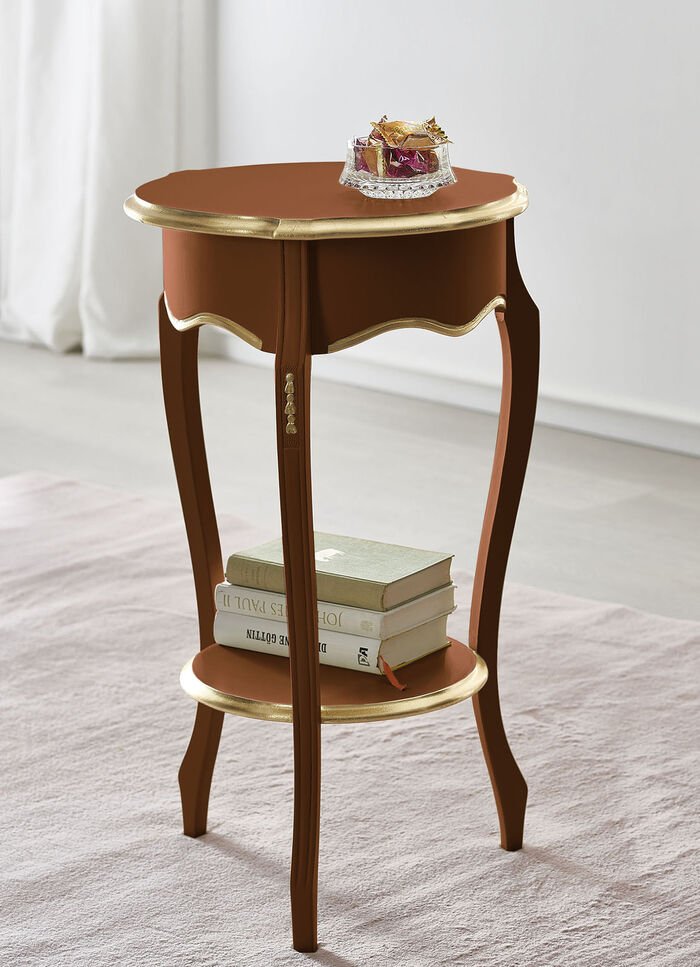 Bijzettafel met handgemaakte applicaties NUSSBAUM-GOLD