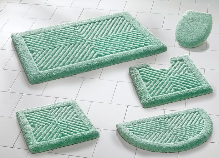 Gemakkelijk te combineren badkamerset, ideaal voor personen met allergie&euml;n CARIBISCH GROEN