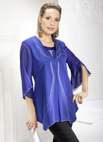 Blouseset 2 stuks. met borduursels en strass steentjes 