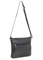 Laurina, tas, dames, met verstelbare schouderband ZWART-BORDEAUXROOD