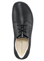 Waldl&auml;ufer veterschoen van hoogwaardig hertennappaleer ZWART