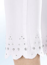 7/8-broek met trendy broekspijpen WIT