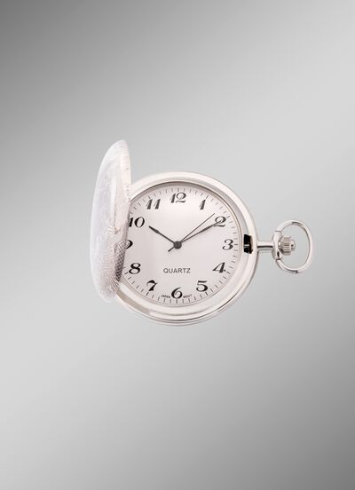 Quartz zakhorloge met metalen kast 