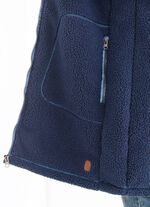 Korte jas met gebonden pluche binnenkant 