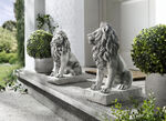 Portaalleeuwen van vorstbestendig gietsteen GRIJS