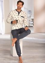 Set van twee pyjama's met knoopsluiting en manchetten 