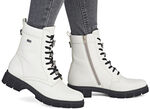 Remonte, chique dames enkellaarsjes, winterschoenen, breedte G, met rits NATUURLIJK WIT