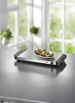 Elektrische warmhoudplaat met 3 aparte bakken 