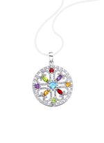 Kettinghanger met diamanten en edelstenen 