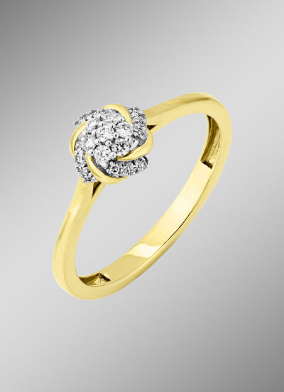 Damesring met 23 diamanten 