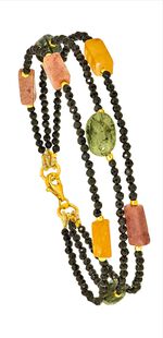 3-rijige armband met echte aventurijn 