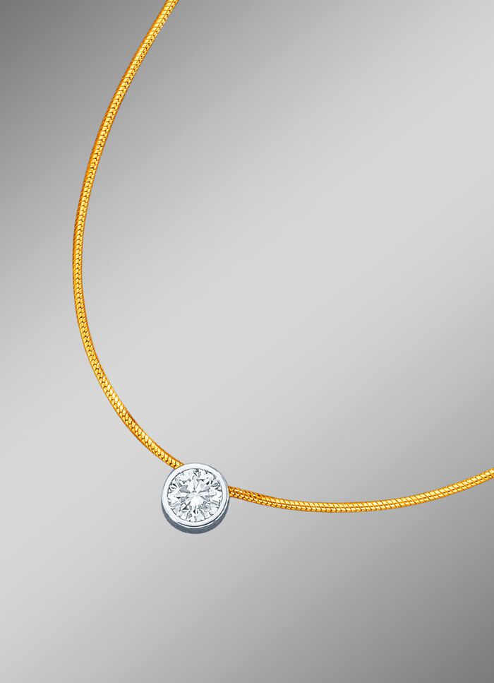 Solitaire ketting met loepzuivere briljant 